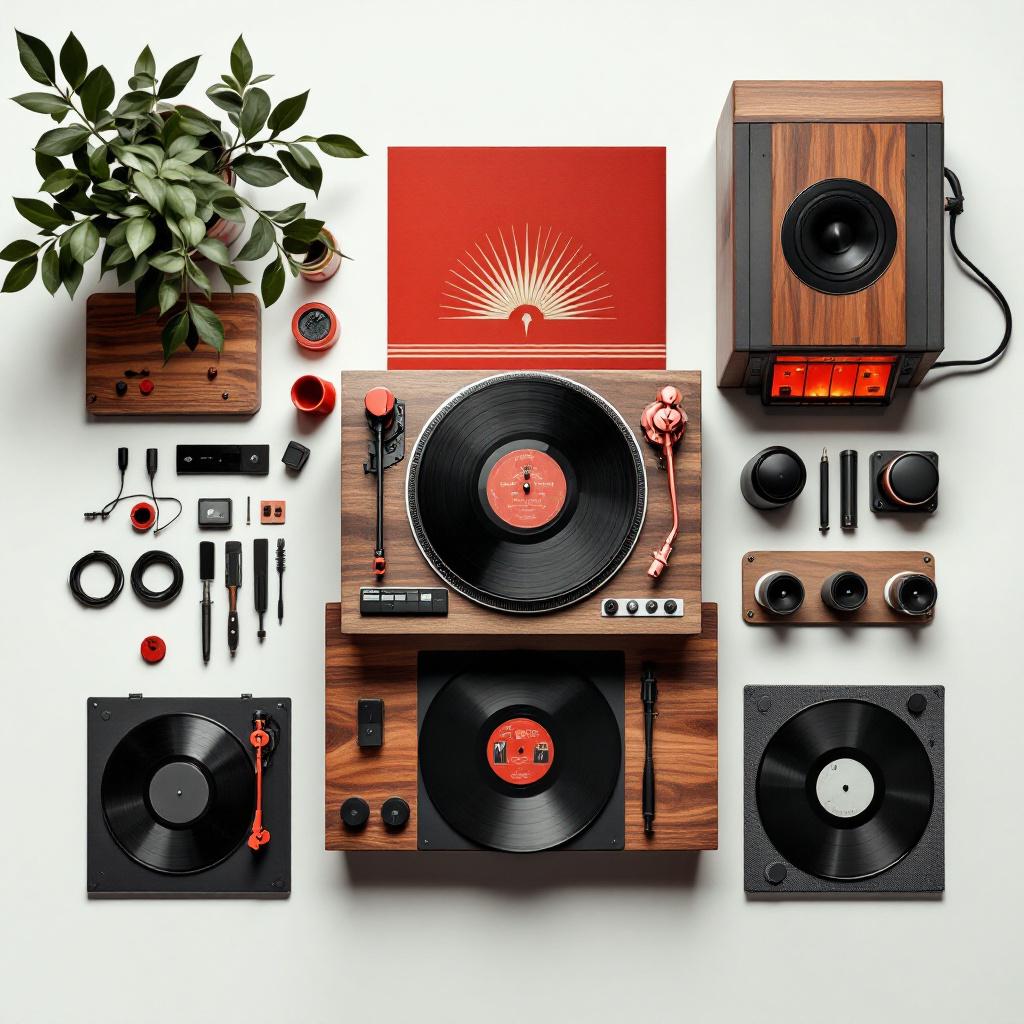 Rock Reverie: Classic Rock Vinyl Ensemble — A curated selection of five iconic classic rock vinyl records, remastered for ex